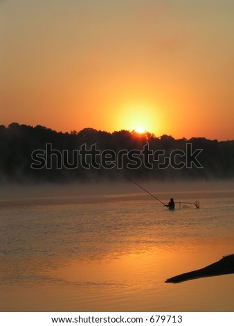 Morning on the river. The Moscow area. The river Oka.