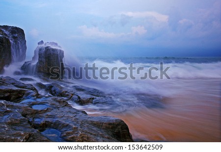 Monsoon - A scenery of a beach in Terengganu, Malaysia