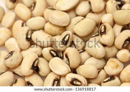Yellow beans isolated on white background