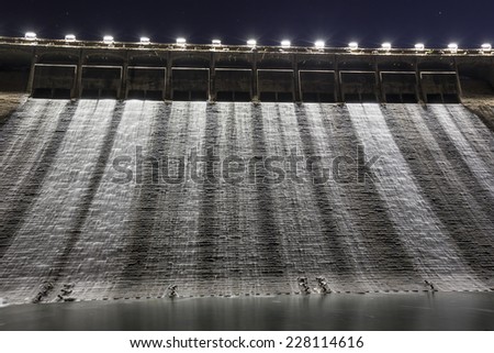 Hydro electricity plant at dusk