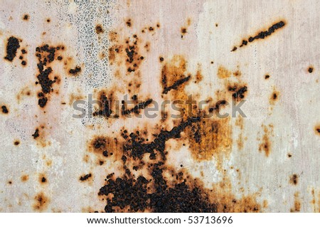 Rusty metal surface and chipped paint. Abstract industrial texture.