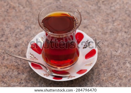 Traditional serving of tea/Turkish tea