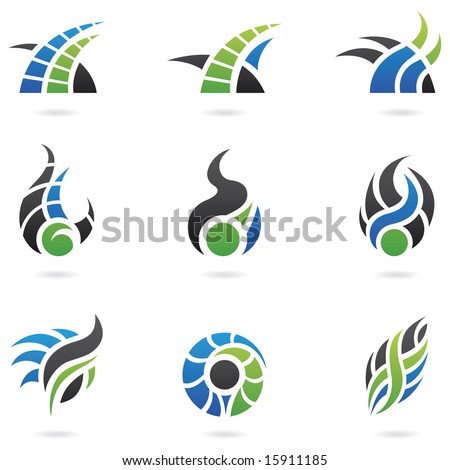 Design Graphics on Dynamic Logo Shapes And Graphic Design Elements Stock Vector 15911185