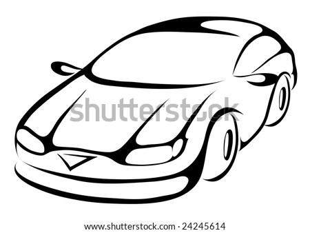 Sport Cars on Stylized Cartoon Icon Of A Sports Car Stock Vector 24245614