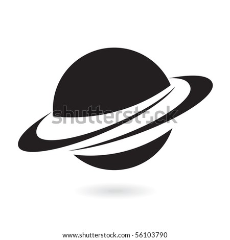 Black Planet Isolated On White Stock Vector Illustration 56103790