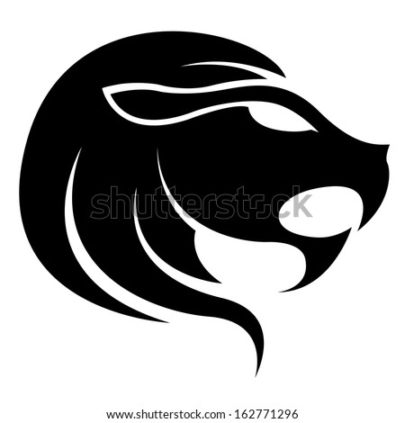 Illustration Of Black Leo Zodiac Star Sign Isolated On A White Background - 162771296 : Shutterstock