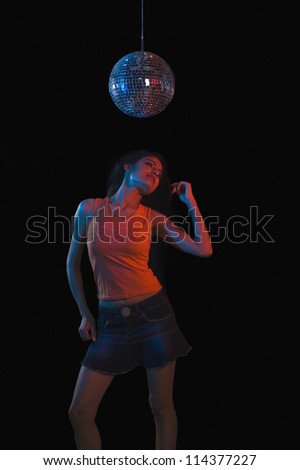 Woman dancing in a nightclub