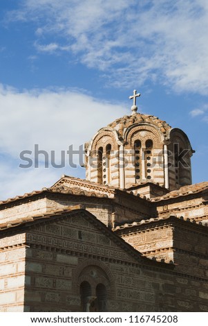 High section view of an old church, Church of The Holy Apostles, The Ancient Agora, Athens, Greece