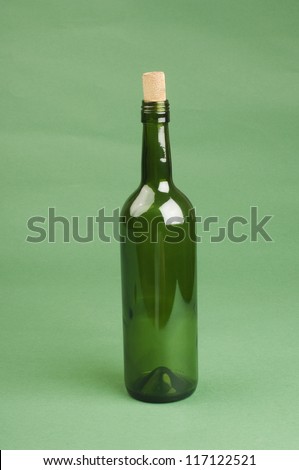 Close-up of an empty wine bottle