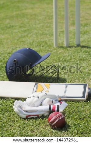 Cricket batting gears in a field