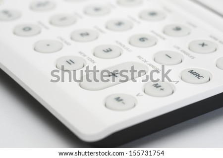 Close-up of the keypad of calculator