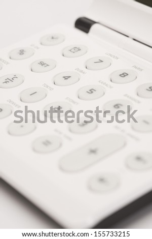 Close-up of the keypad of a calculator