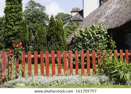 Fence of a restaurant, Adare, County Limerick, Republic of Ireland
