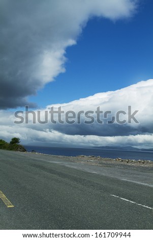 Road along a lake, Lakes of Killarney, Ring Of Kerry, County Kerry, Republic of Ireland