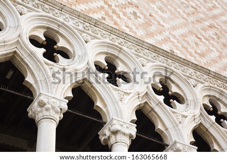 Low angle view of a palace, Doge\'s Palace, St. Mark\'s Square, Venice, Veneto, Italy