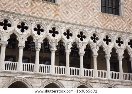 Low angle view of a palace, Doge\'s Palace, St. Mark\'s Square, Venice, Veneto, Italy