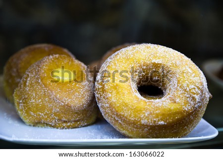 Close-up of donuts, Florence, Tuscany, Italy