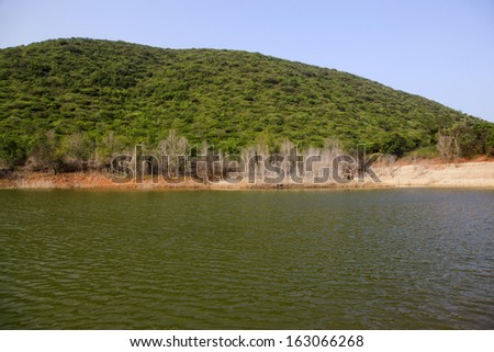 Lake in a park, Kambala Konda Eco Tourism Park (Majjisrinath), Visakhapatnam, Andhra Pradesh, India