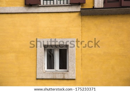 Window on the wall of building, Rome, Rome Province, Lazio, Italy