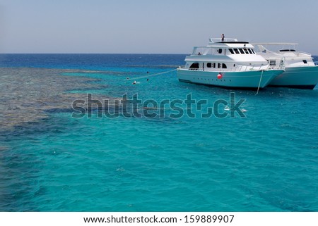 beautiful sunlight seaview safari dive boat in tropical sea