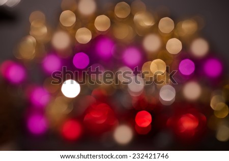 Colored circles, taken from Christmas baubles.