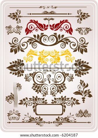 flower pattern border. Abstract floral pattern.