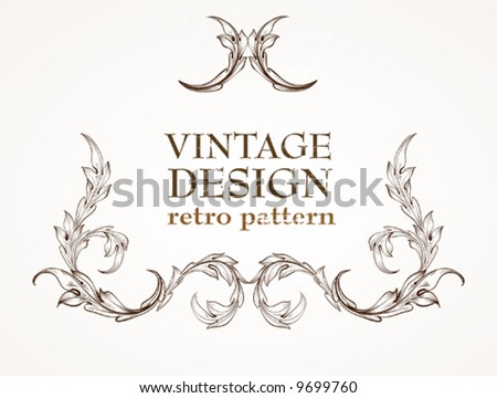 Logo Design Vintage on Abstract Antique Frame For Vintage Design  Stock Vector 9699760
