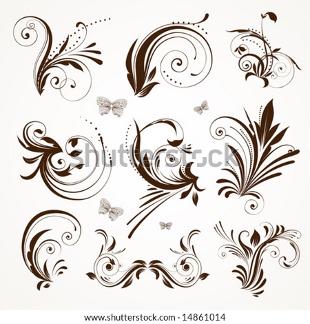 Design Logo on Vintage Patterns For Design  Stock Vector 14861014   Shutterstock