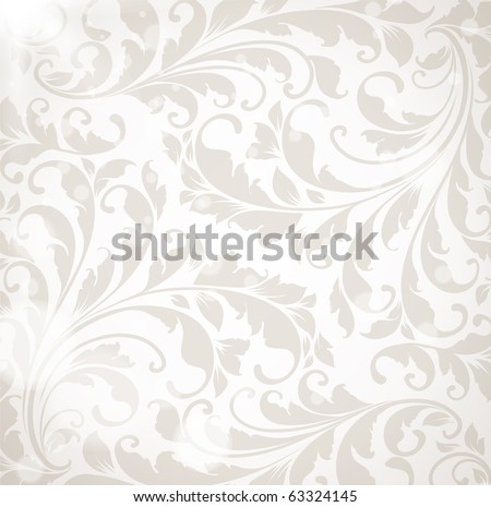Flower Wallpaper on Wallpaper With Floral Ornament With Leafs And Flowers For Vintage