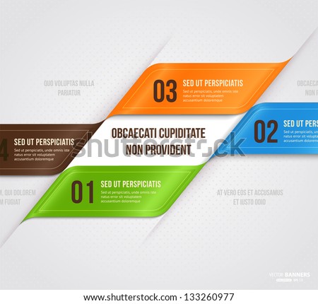 Modern infographic template for business design with ribbons Can be used for banners cards paper designs website layouts diagrams and presentations Vector eps10 illustration Modern infographic template for business design with ribbons Can be used for banners cards paper designs website layouts diagrams and presentations Vector eps10 illustration