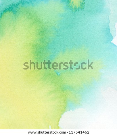 Abstract painted watercolor background on paper texture Abstract painted watercolor background on paper texture