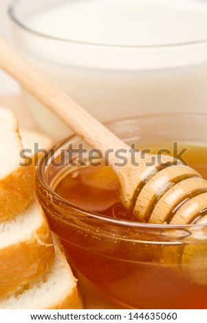 Honey,bread and milk