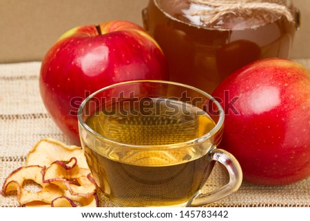 Tea of apple, apple and honey