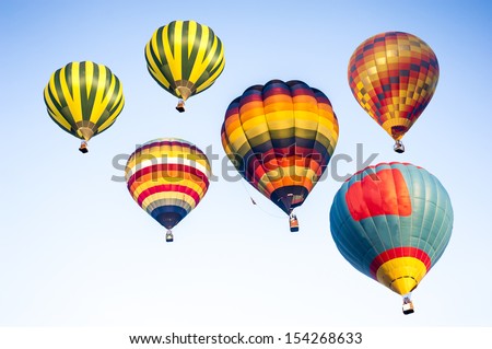 Beautiful balloons on sky