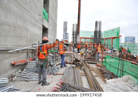 Thailand high rise building construction site