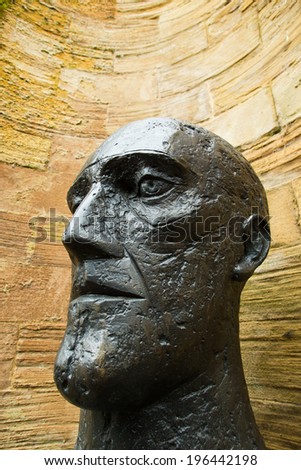 mans head sculpture