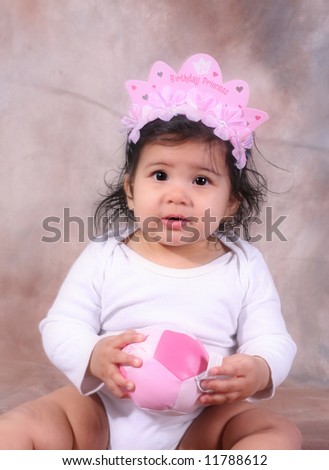 Birthday princess with ball