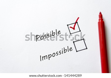 Stock photo of two choices where possible is checked