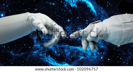 New technologies in space Concept Collage from images from www.nasa.gov New technologies in space Concept Collage from images from www.nasa.gov