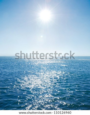 Blue sky,sun and sea.