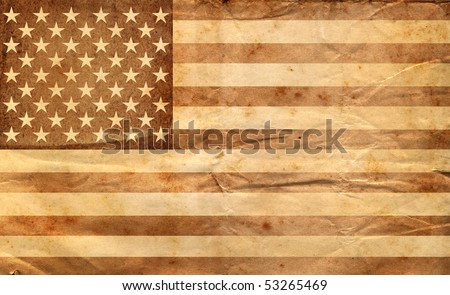 old american flag background. Old wearsep , high-flying flag