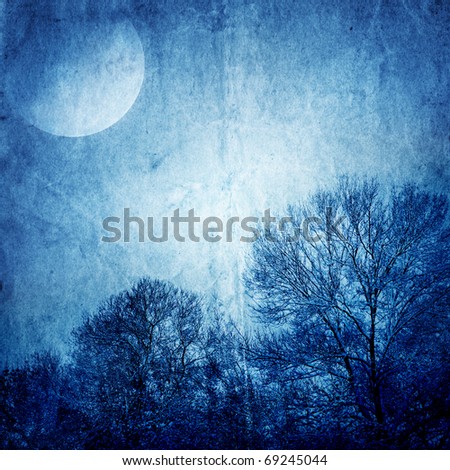 grunge image of moon landscape