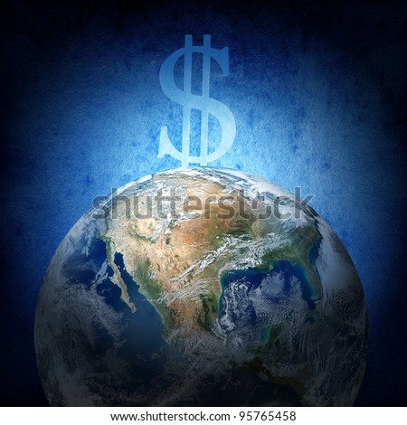 The financial concept (Earth image from www.nasa.gov)