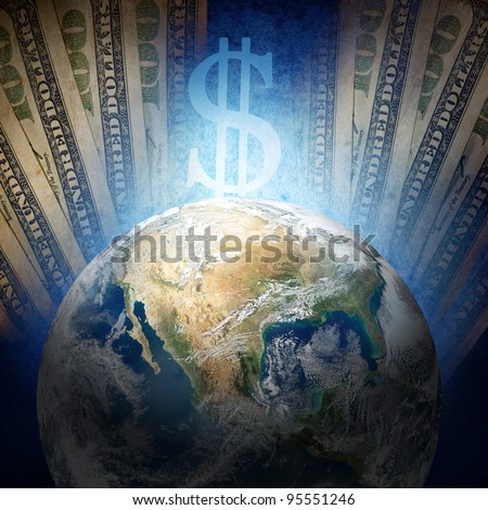 The financial concept (Earth image from www.nasa.gov)