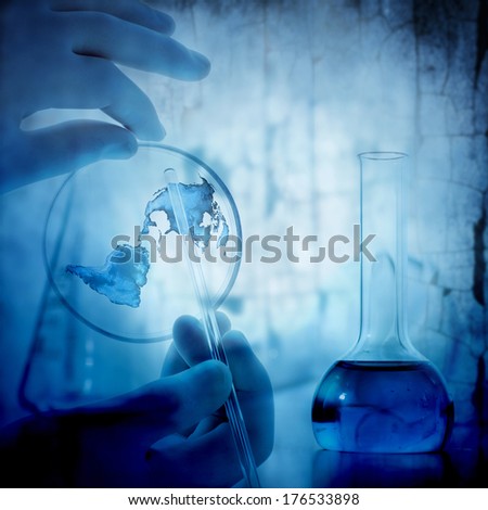 science and medical blue background