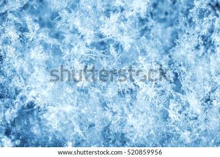 Macro shot from Snowflake. Abstract winter background.