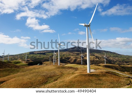 Row of wind Turbines