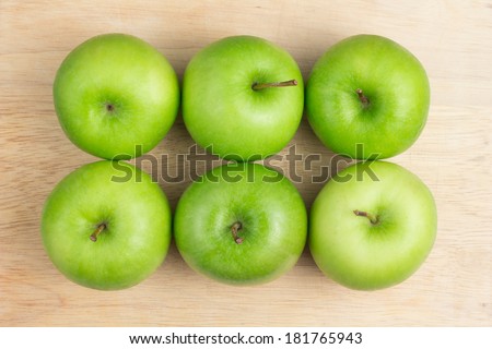 six green apple on the block