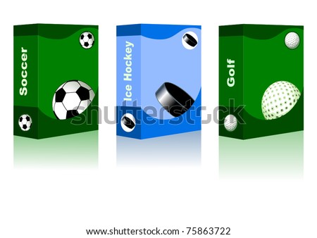 Sport box - Golf, Ice Hockey, Soccer Ball