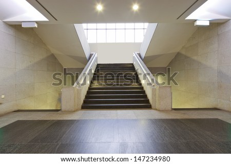 Exhibition Hall Stairs With Lights
